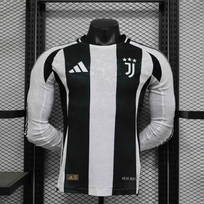 Juventus Soccer Jersey Home Long Sleeve Shirt 2024/25