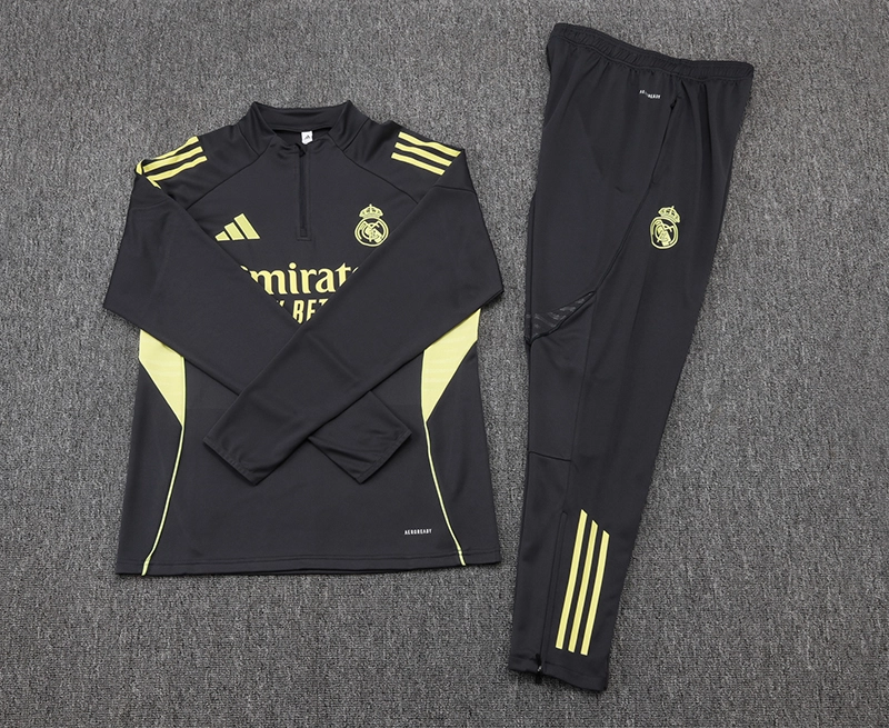 Real Madrid Training Kit (Sweatshirt+Pants) Deep Grey 2025/26 - Image 2