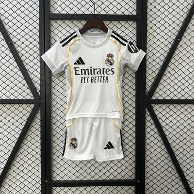 Real Madrid Soccer Jersey Home Kids Kit Jersey+Shorts 2025/26