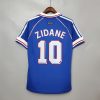 Zidane#10 France Retro Soccer Jersey Home Shirt World Cup 1998