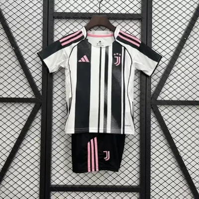 Juventus Soccer Jersey Home Kids Kit Jersey+Shorts 2025/26