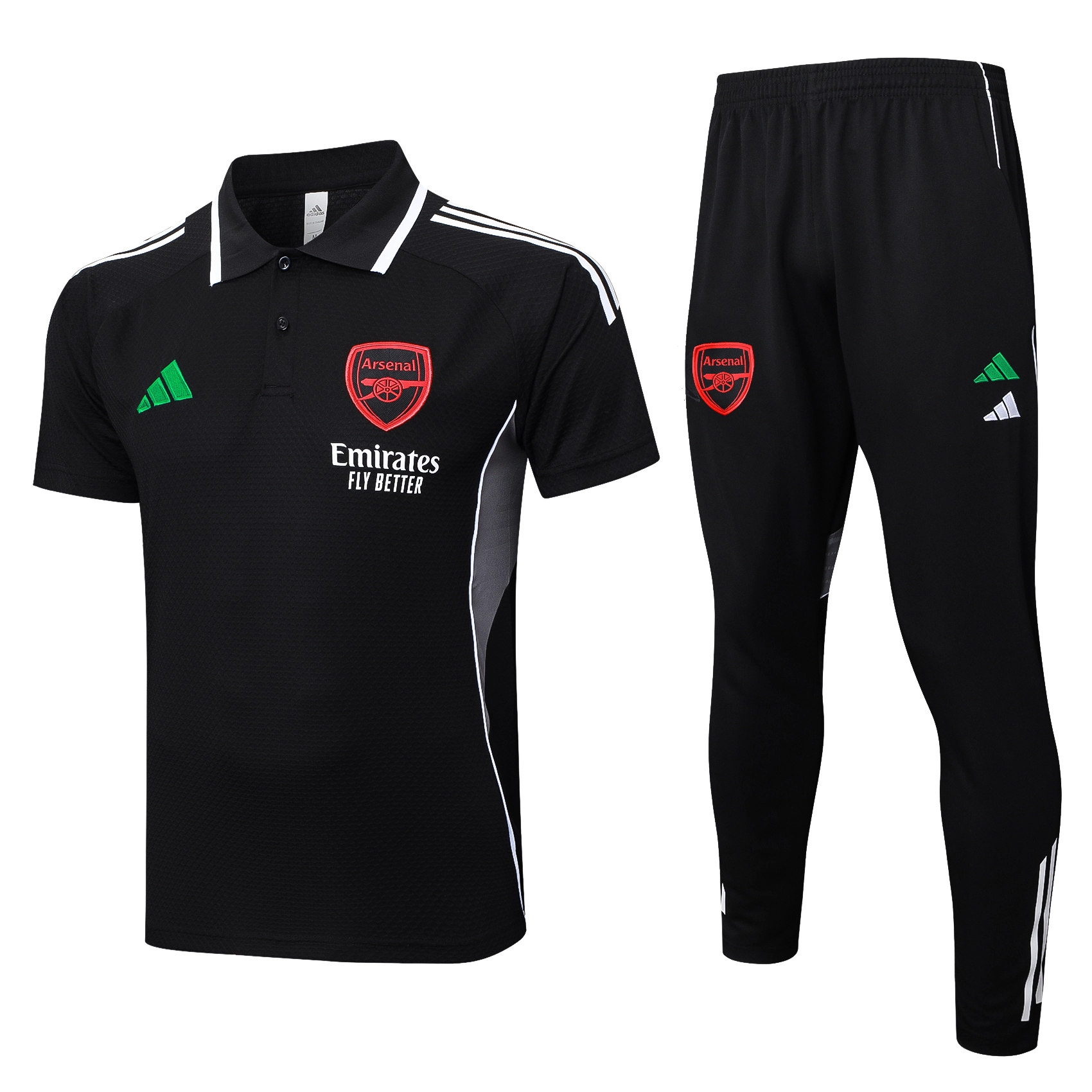 Arsenal Training Kit (Polo+Pants) Black 2025/26
