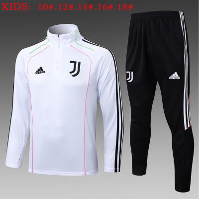 Kids Juventus Training Kit (Sweatshirt+Pants) White 2025/26