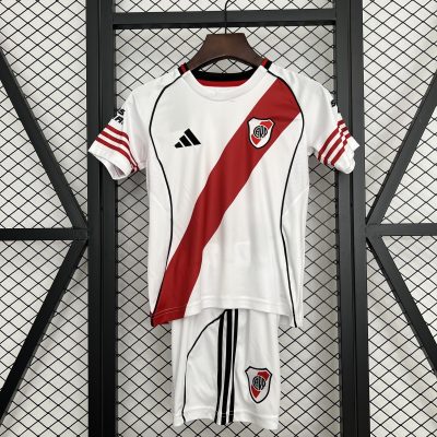 River Plate Soccer Jersey Home Kids Kit Jersey+Shorts 2025/26