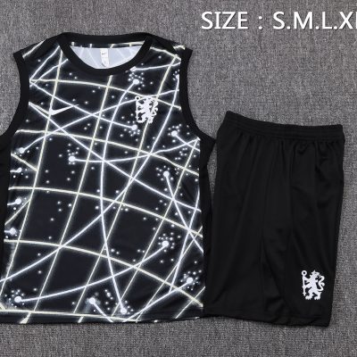 Alternative view of Chelsea Sleeveless Training Kit White&Black 2025/26