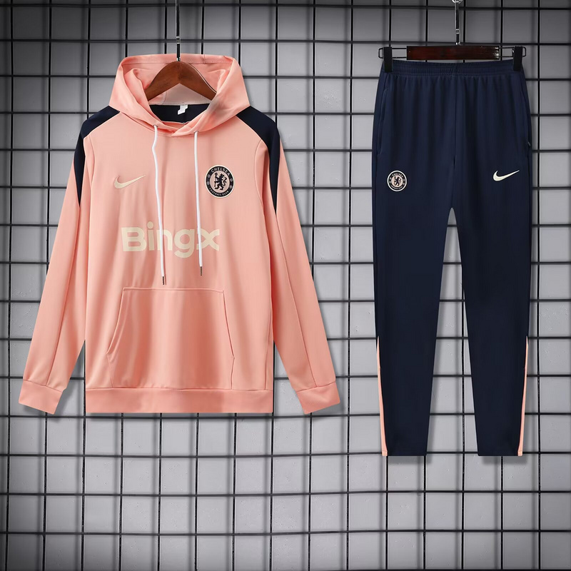 Chelsea Hoodie Training Kit (Sweatshirt+Pants) Orange 2025/26 - Image 4