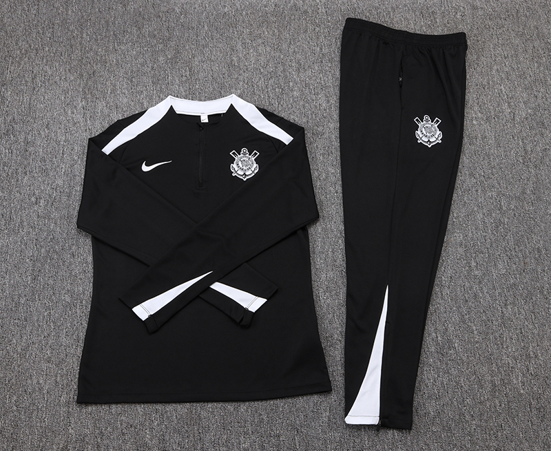 Corinthians Training Kit (Sweatshirt+Pants) Black 2025 - Image 2
