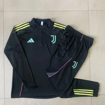 Kids Juventus Training Kit (Sweatshirt+Pants) Black 2025/26