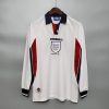 England Retro Soccer Jersey Home Custom Long Sleeve Shirt World Cup 1998