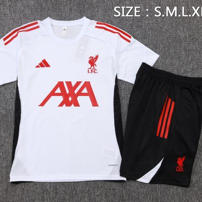 Alternative view of Liverpool Training Jersey Kit White 2025/26