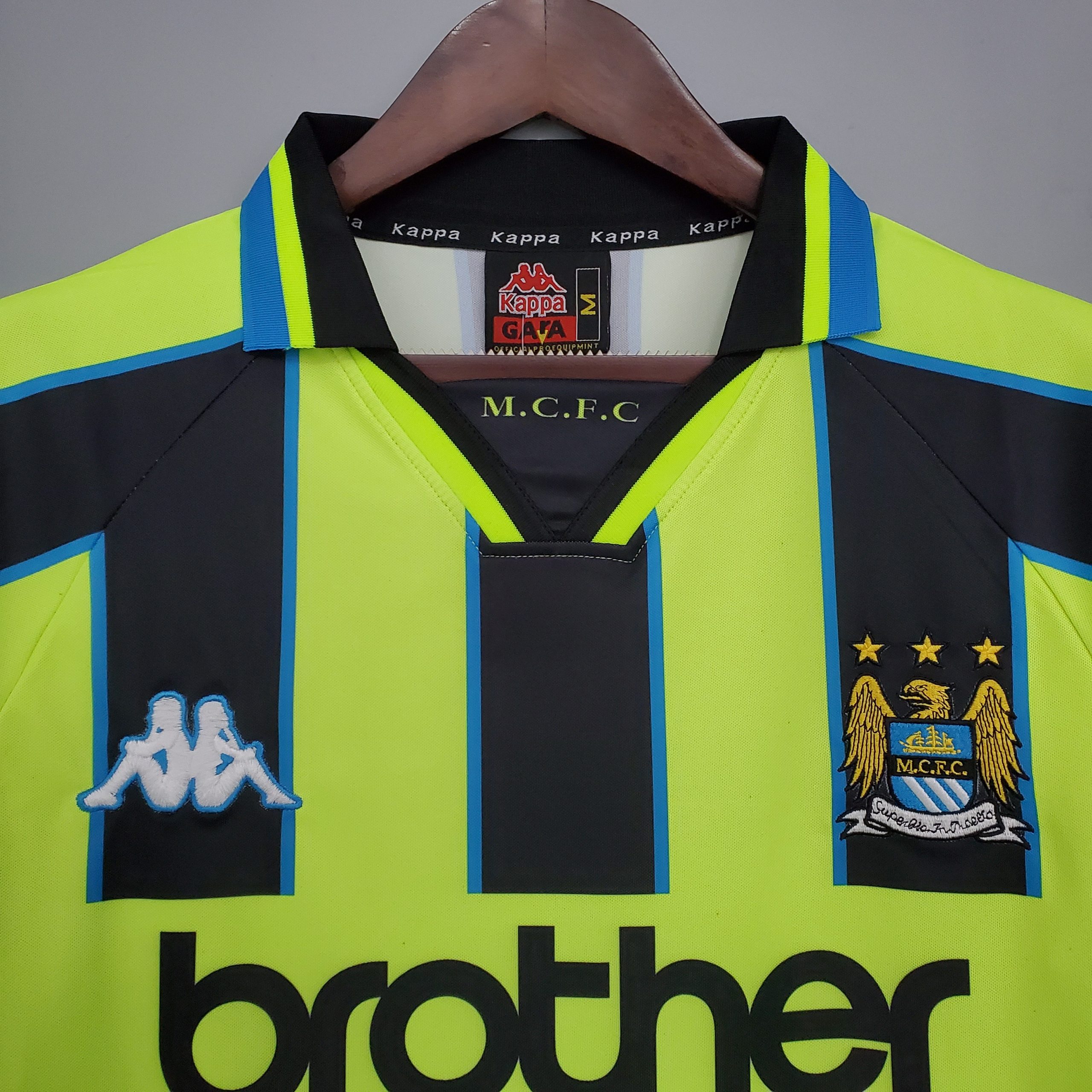 Manchester City Retro Away Football Jersey Shirt 1998/99 - Image 3