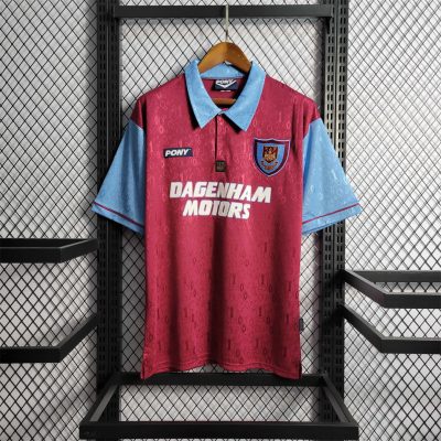 West Ham United Retro Football Jersey Home Custom Shirt 1995/97