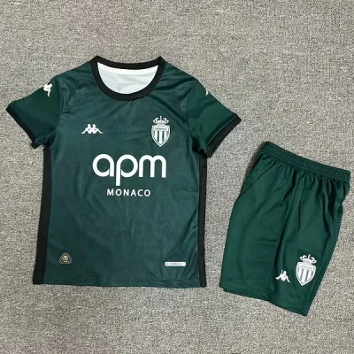 AS Monaco Soccer Jersey Away Kids Kit Jerseys+Shorts 2024/25