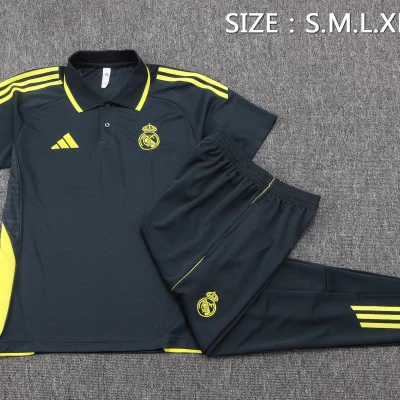Alternative view of Real Madrid Training Kit (Polo+Pants) Gray 2025/26