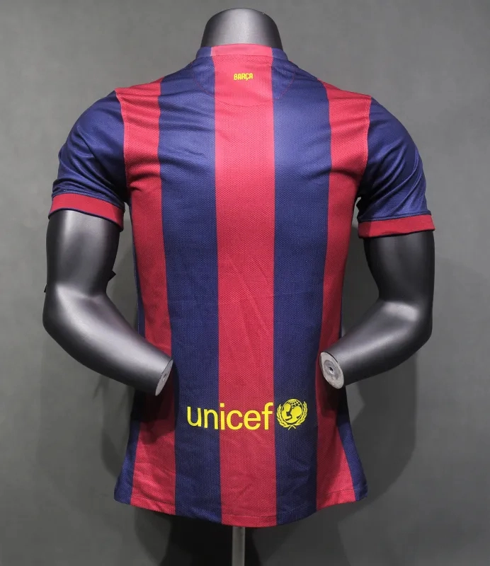 Barcelona Retro Jersey Home Soccer Shirt 2014-15 - Image 2