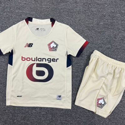 Lille OSC Soccer Jersey Away Kids Kit Jersey+Shorts 2025-26