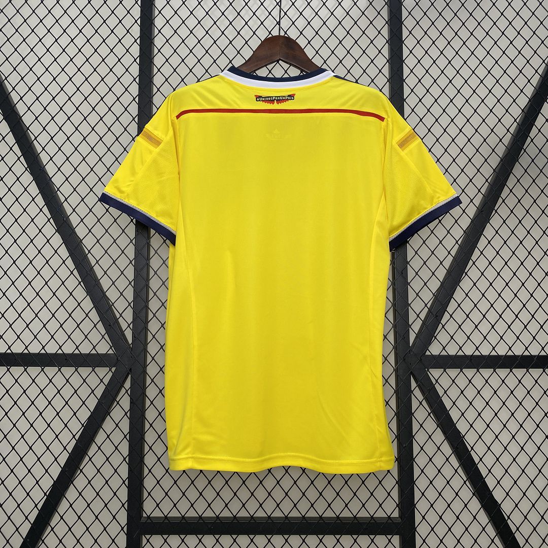 Colombia Retro Soccer Jersey Home Custom Shirt 2014 - Image 2
