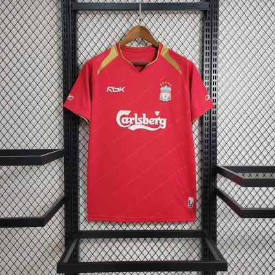 Liverpool Retro Football Jersey Home Custom Shirt 2005/06
