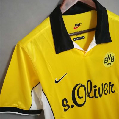 Alternative view of Borussia Dortmund Retro Jersey Home Soccer Shirt 1998-99