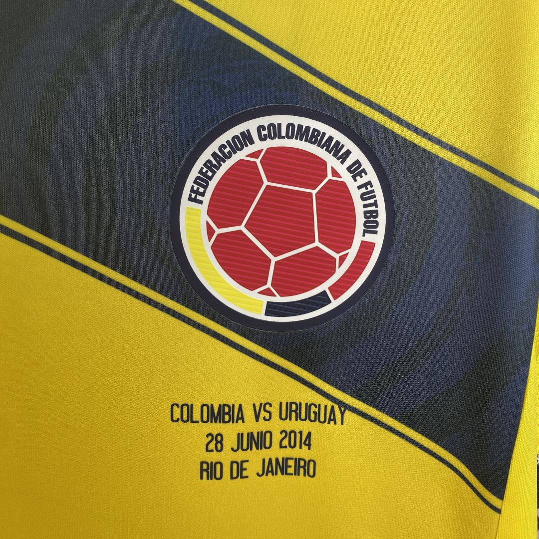 Colombia Retro Soccer Jersey Home Custom Shirt 2014 - Image 6