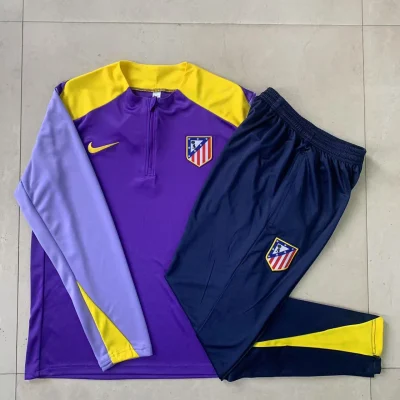 Atletico Madrid Training Kit (Sweatshirt+Pants) Purple 2025/26