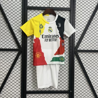Alternative view of Cristiano Ronaldo Commemorative Edition Kids Kit Jersey+Shorts 2025/26 - All Club Mix