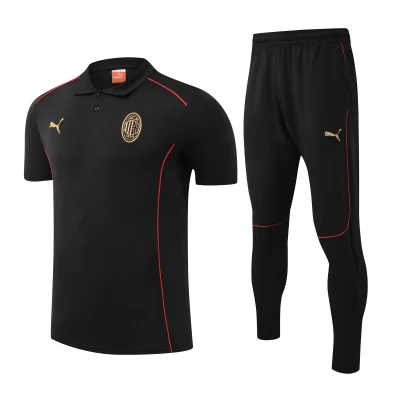 AC Milan Training Kit (Polo+Pants) Black 2025/26