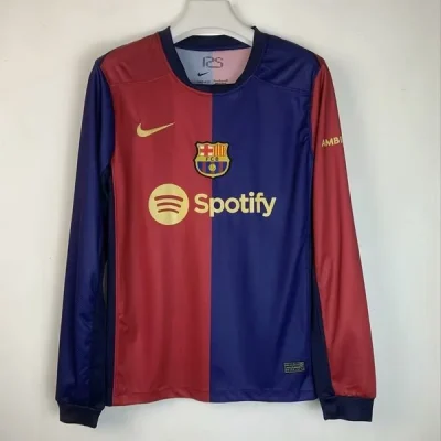 Barcelona Home Soccer Jersey Long Sleeve 2024/25