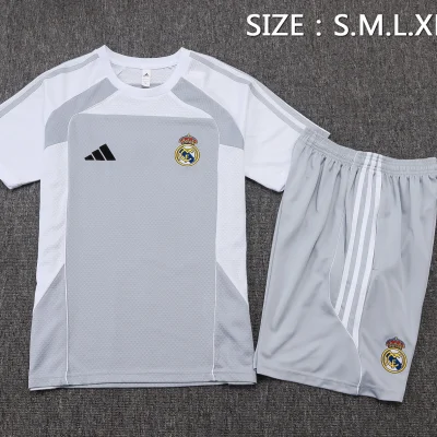 Alternative view of Real Madrid Training Jersey Kit Gray 2025/26