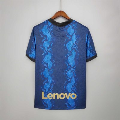 Alternative view of Inter Milan Retro Soccer Jersey Home Custom Shirt 2021/22