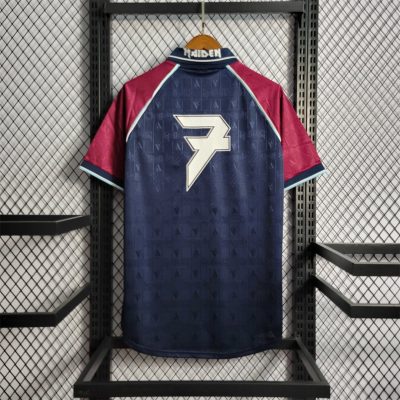 Alternative view of West Ham United Retro Football Jersey Iron Maiden Home Joint Board Shirt 1999/01