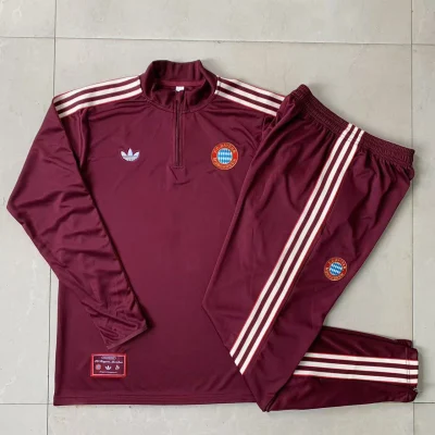 Alternative view of Kids Bayern Munich Training Kit (Sweatshirt+Pants) Deep Red 2025/26