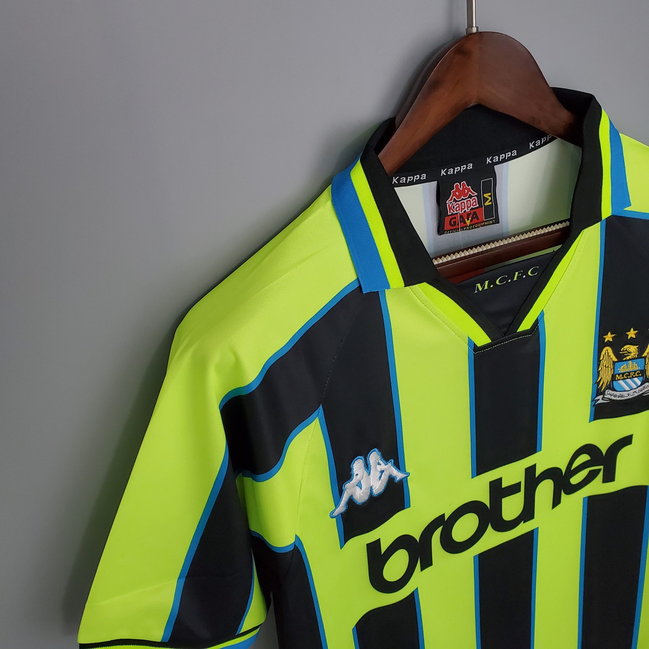 Manchester City Retro Away Football Jersey Shirt 1998/99 - Image 5