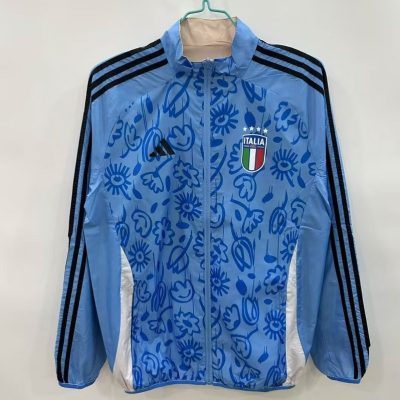 Italy Reversible Double-Sides Windbreaker Jacket Blue&Beige 2025