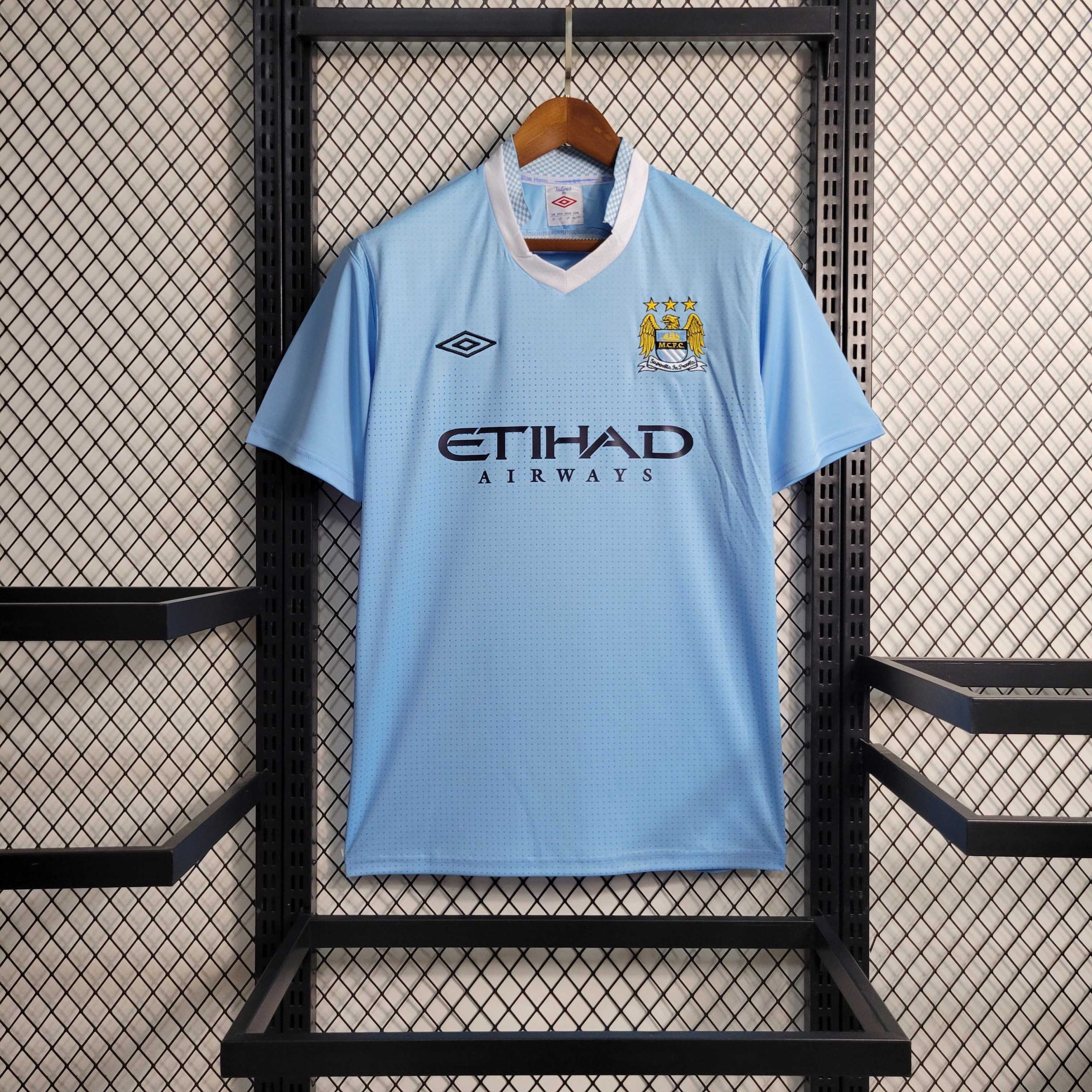 Manchester City Retro Home Football Jersey Shirt 2011/12