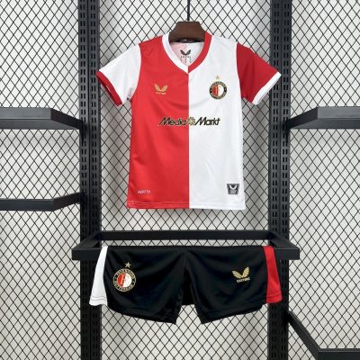 Feyenoord Football Jersey Home Kids Kit Jersey+Shorts 2025/26