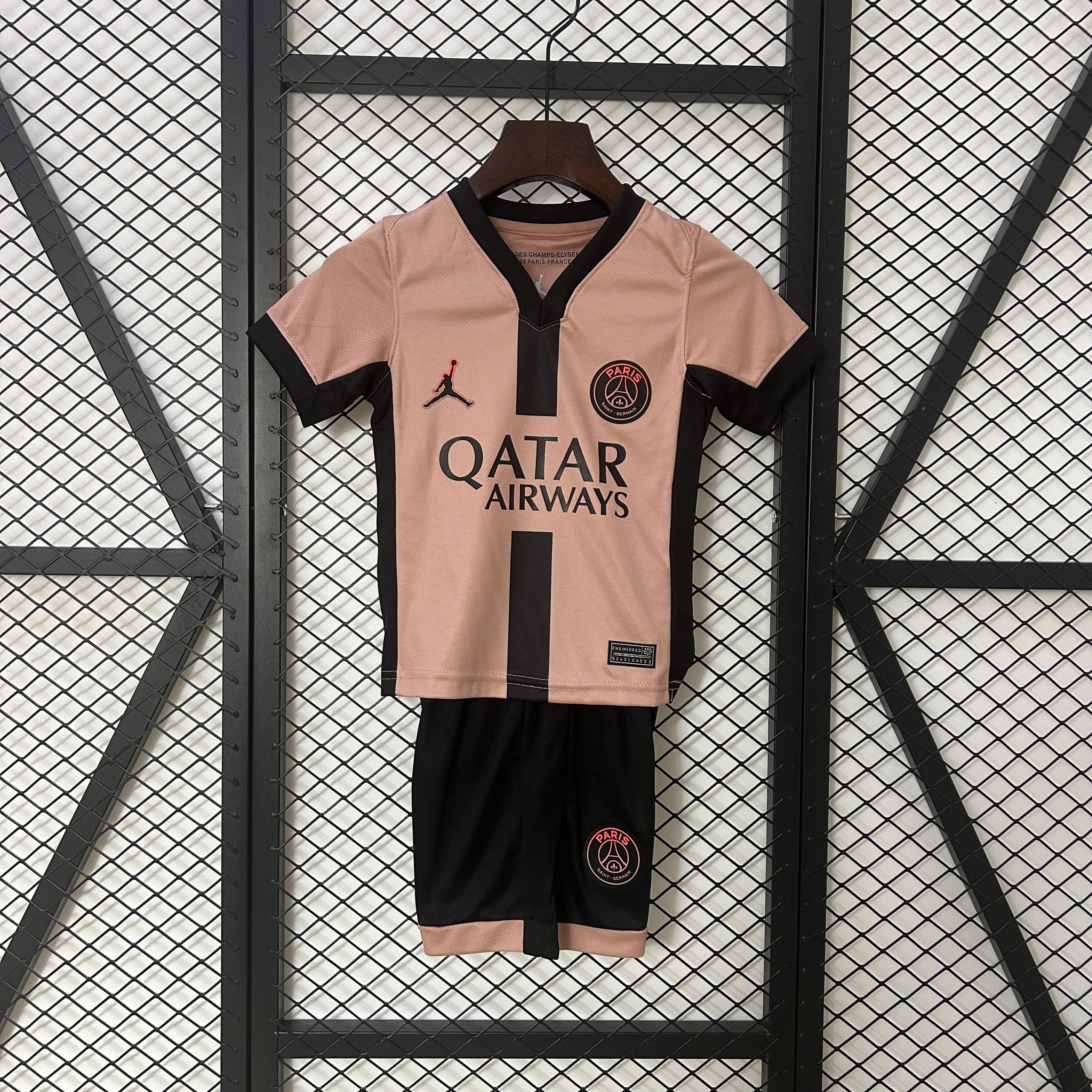 PSG Soccer Jersey Third Away Kids Kit Jersey+Shorts 2024/25
