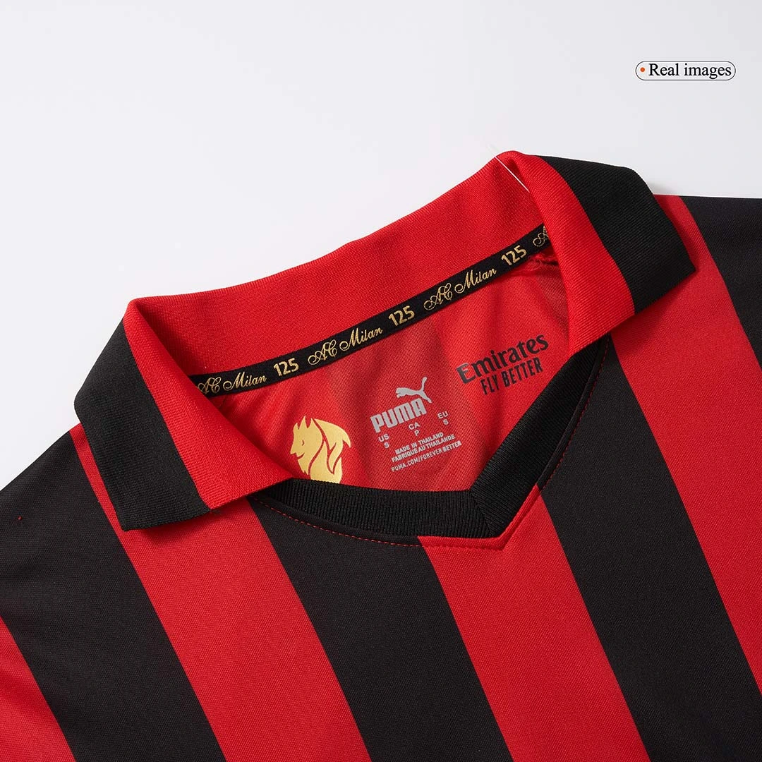 AC Milan Soccer Jersey 125th Anniversary Long Sleeve Custom Shirt 2024/25 - Image 4
