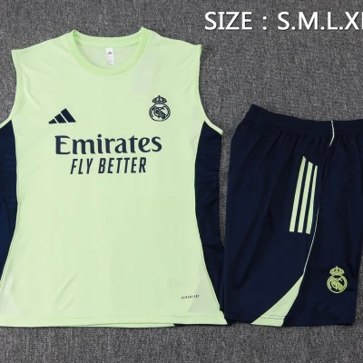 Alternative view of Real Madrid Sleeveless Training Kit Green 2025/26