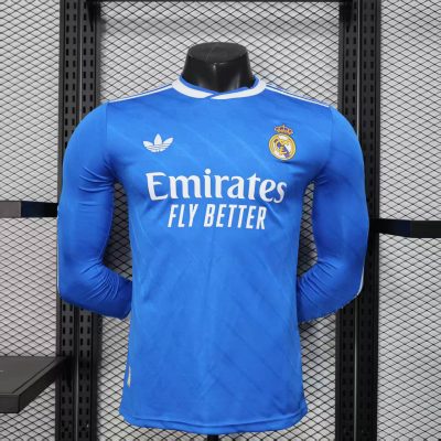Real Madrid Soccer Jersey Third Away Long Sleeve Shirt 2025/26
