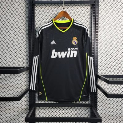 Real Madrid Retro Jersey Away Long Sleeve Soccer Custom Shirt 2010/11