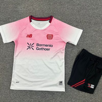 Bayer 04 Leverkusen Soccer Jersey Away Kids Kit Jersey+Shorts 2025/26