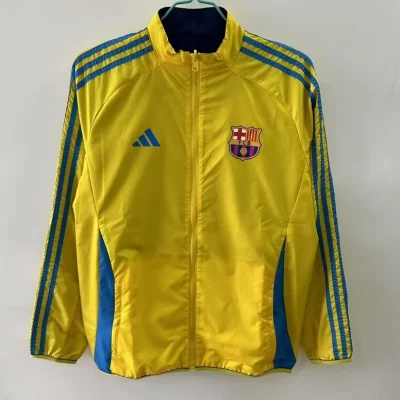 Barcelona Reversible Double-Sides Windbreaker Jacket Yellow&Blue 2025/26