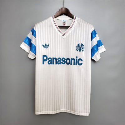 Marseille Retro Soccer Jersey Home Custom Shirt 1989-91