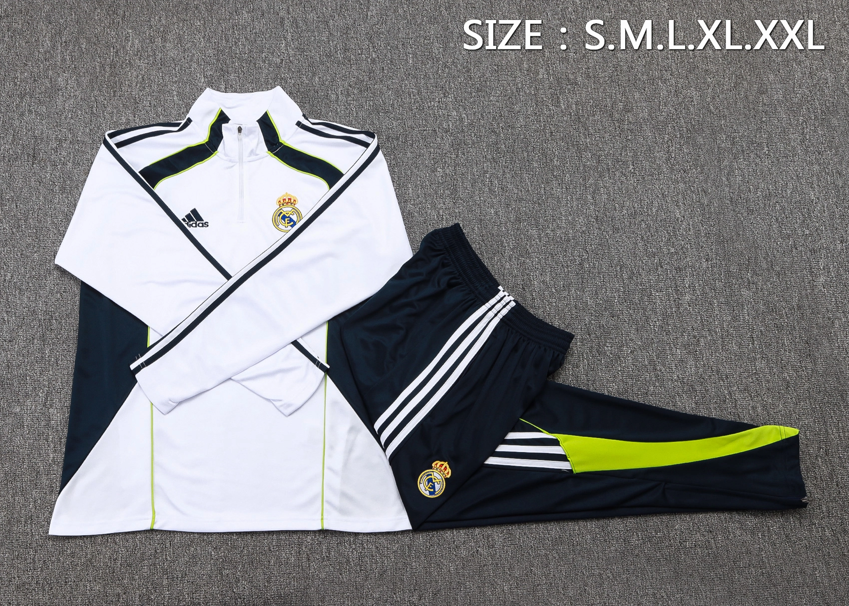 Real Madrid Training Kit (Sweatshirt+Pants) White 2025/26 - Image 2