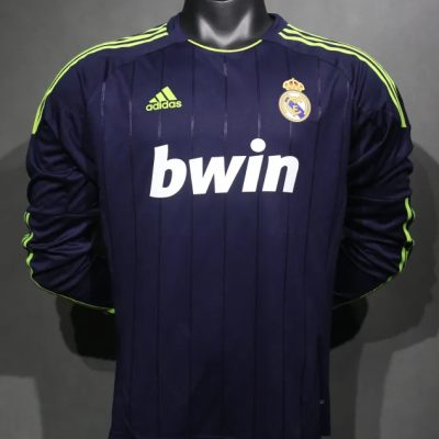 Real Madrid Retro Jersey Away Long Sleeve Soccer Shirt 2012/13