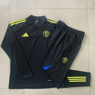 Alternative view of Kids Manchester United Training Kit (Sweatshirt+Pants) Black 2025/26