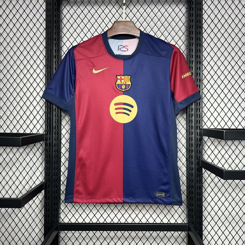 LEWANDOWSKI #9 Barcelona Home Soccer Jersey 2024/25 - Spotify Logo Without Text - Image 2