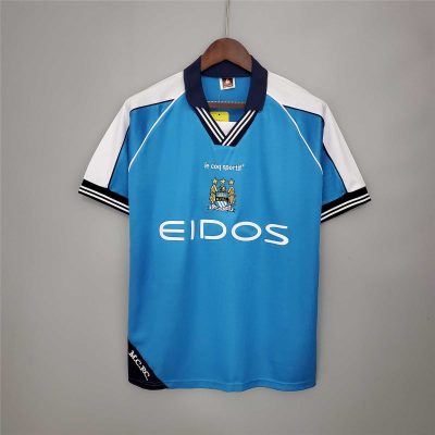 Manchester City Retro Home Football Jersey Shirt 1999/01