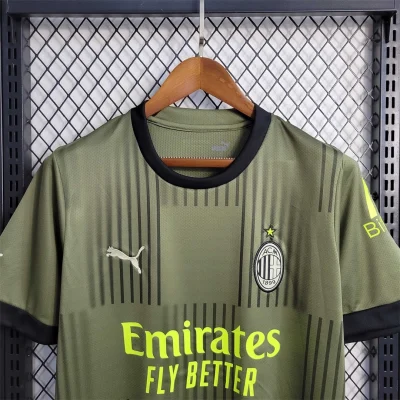 Alternative view of AC Milan Retro Soccer Jersey Third Away Custom Shirt 2022/23